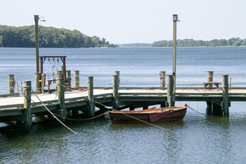 17th century life boat replica
