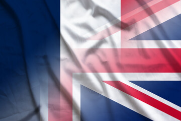 France and England government flag international negotiation GBR FRA