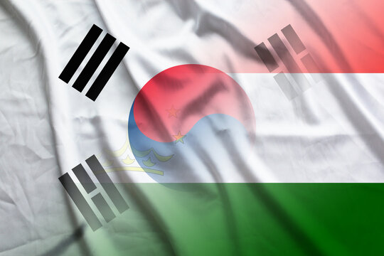 South Korea and Tajikistan state flag transborder contract TJK KOR