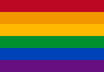 Bandera lgbtiq+ del día del orgullo.	