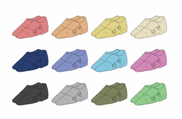 革靴のイラストセット