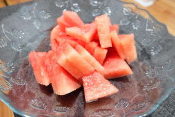 Seedless Watermelon Slices Ready to Eat. It is called "Karpuz Dilimleri" in Turkish.