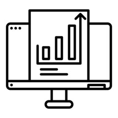 profit rising icon on transparent background