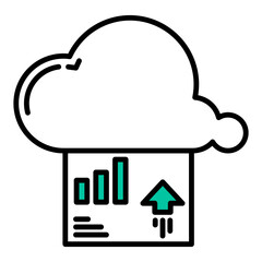 note synchronization icon on smartphone on transparent background