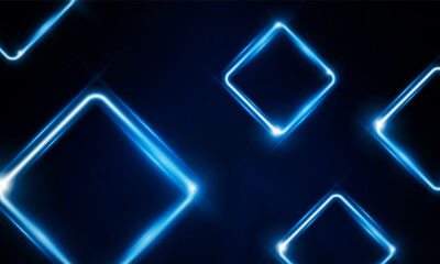 Abstract Light out technology and with neon square of Gameplay. Hitech communication concept innovation background,  vector design