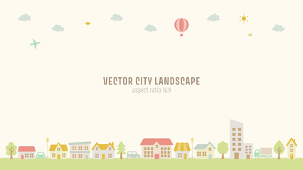 Vector cityscape illustration for background