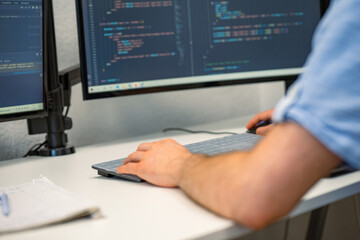 Computer developer working
