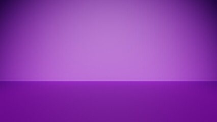 Frontal light in an empty room. Purple light in a room. Purple background