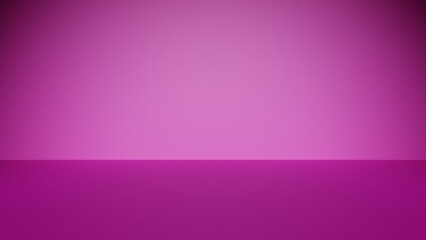 Obraz premium Frontal light in an empty room. Magenta light in a room. Magenta background