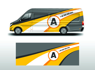 Van Car Wrap Design Background 