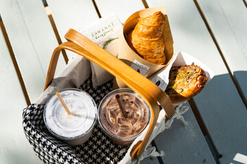 still life with bread and milk