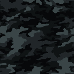 Camouflage texture seamless pattern. Abstract modern military camo background for fabric and fashion textile print. Vector illustration.