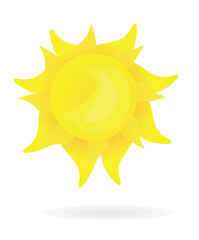 Sun icon isolated. vector illustration