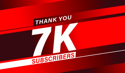 Thank you 7K subscribers modern banner design