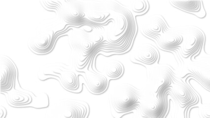 Abstract realistic papercut decoration textured with wavy layers. White paper cut background. 3d topography relief. Vector topographic. business presentations, flyers, posters and invitations.