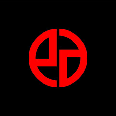 EA Circle letter logo vector image