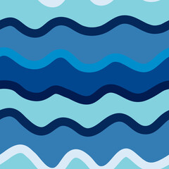 Obraz na płótnie Canvas Hand drawn stripes seamless pattern. Funny waves background. Abstract wavy line endless wallpaper.