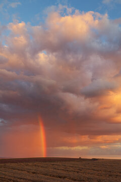 Rainbow in alentejo in Portugal