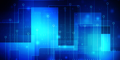 2d illustration abstract digital binary data on computer screen