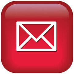 red email icon button on white