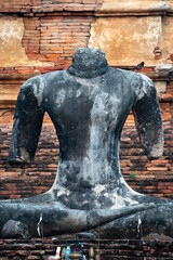 Broken Buddha statue, It was broken at Chiangrai Province, North of Thailand.