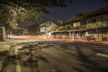 A street near Swargate Bus Stand Pune during late night, Maharashtra, India.