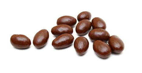 Chocolate candy on white background