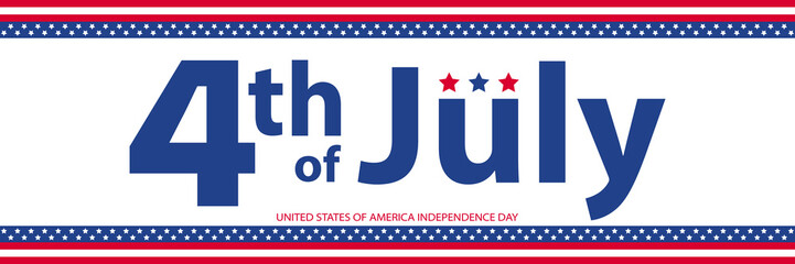 Obraz premium 4th of July Independence Day of USA United States of America flag greeting card concept cover holiday celebration banner background vector illustration