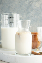 Cold spiced tea with vegetable milk