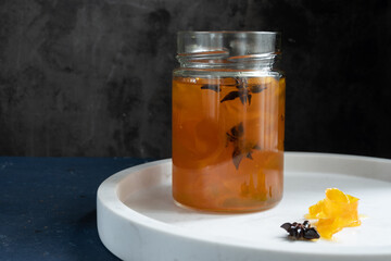 Orange peel jam with anise