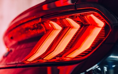Brake lights lit up on a car