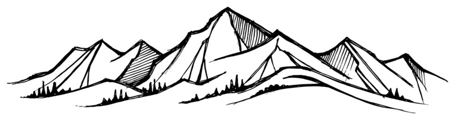 Mountain range sketch