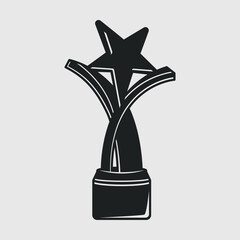 Award Trophy Silhouette Svg Cut File, Trophies Star Svg, Champion Trophy, Award Svg, Prize Svg, Sports Svg, Winner Awards Svg,
