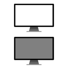 Monitor keyboard and mouse illustration isolated on color background flat cartoon style, idea of computer workplace, working table, work desk with pc image clipart. jpeg image illustration jpg
