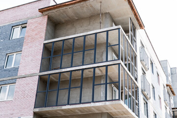 Balcony frame in a new house