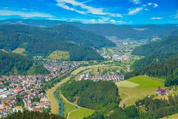 Blick auf Hausach im Schwarzwald
