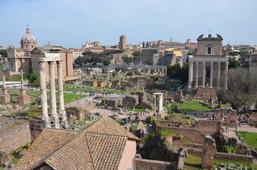 Obraz premium Some photos from the ancient and most beautiful city of Rome taken on a bright sunny day of October.
