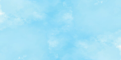 Morning Shinny clear summer blue sky background with clouds, Natural bright blue watercolor texture, Blue sky background for wallpaper, Graphics design and web design