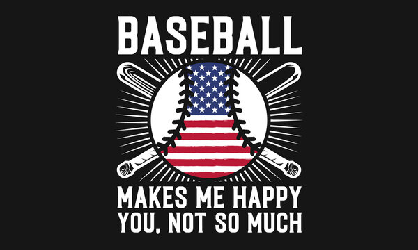 American Flag Baseball T-shirt Vector Design