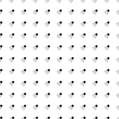 Square seamless background pattern from black satellite symbols. The pattern is evenly filled. Vector illustration on white background