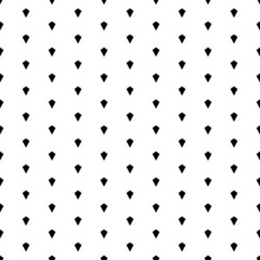 Square seamless background pattern from black kite symbols. The pattern is evenly filled. Vector illustration on white background