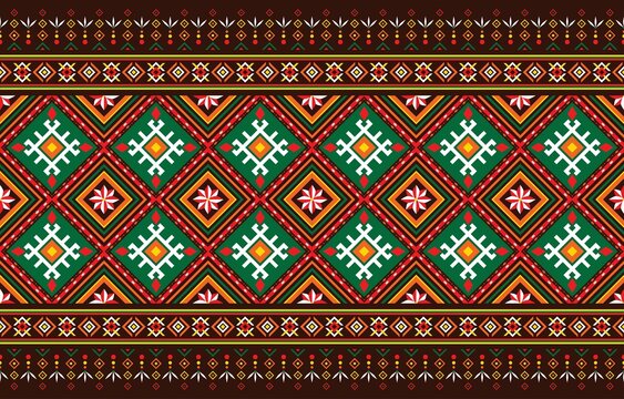 Abstract ethnic geometric pattern background design wallpaper, Indian border. traditional print vector.