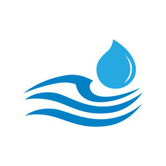 blue water drop, logo icon