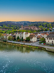 Portrait shot of Heidelberg old town in Germany