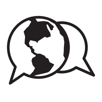 recommend clip art: translation globe icon