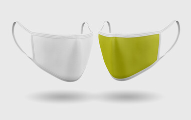 Doctor mask and corona virus protection isolated on a white background