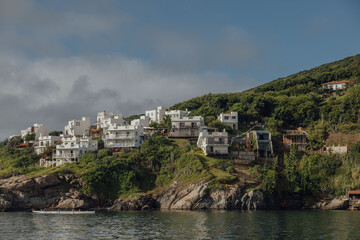Fototapeta na wymiar village on the coast of the sea