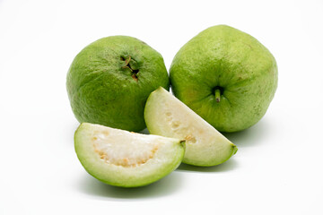 Fresh Guava fruit isolated on the white background