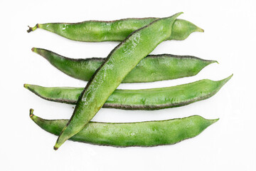 lima beans or sheem isolate on white.