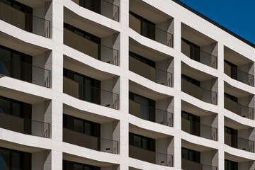 modern residential real estate, apartment building facade